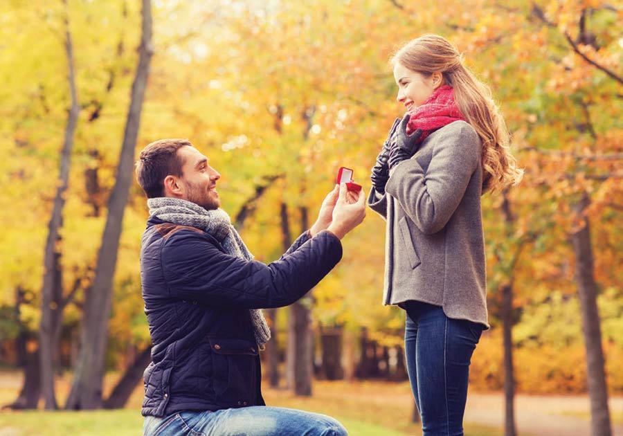 Popping the question ... a man proposes