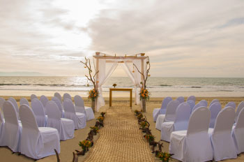 set for a beach wedding